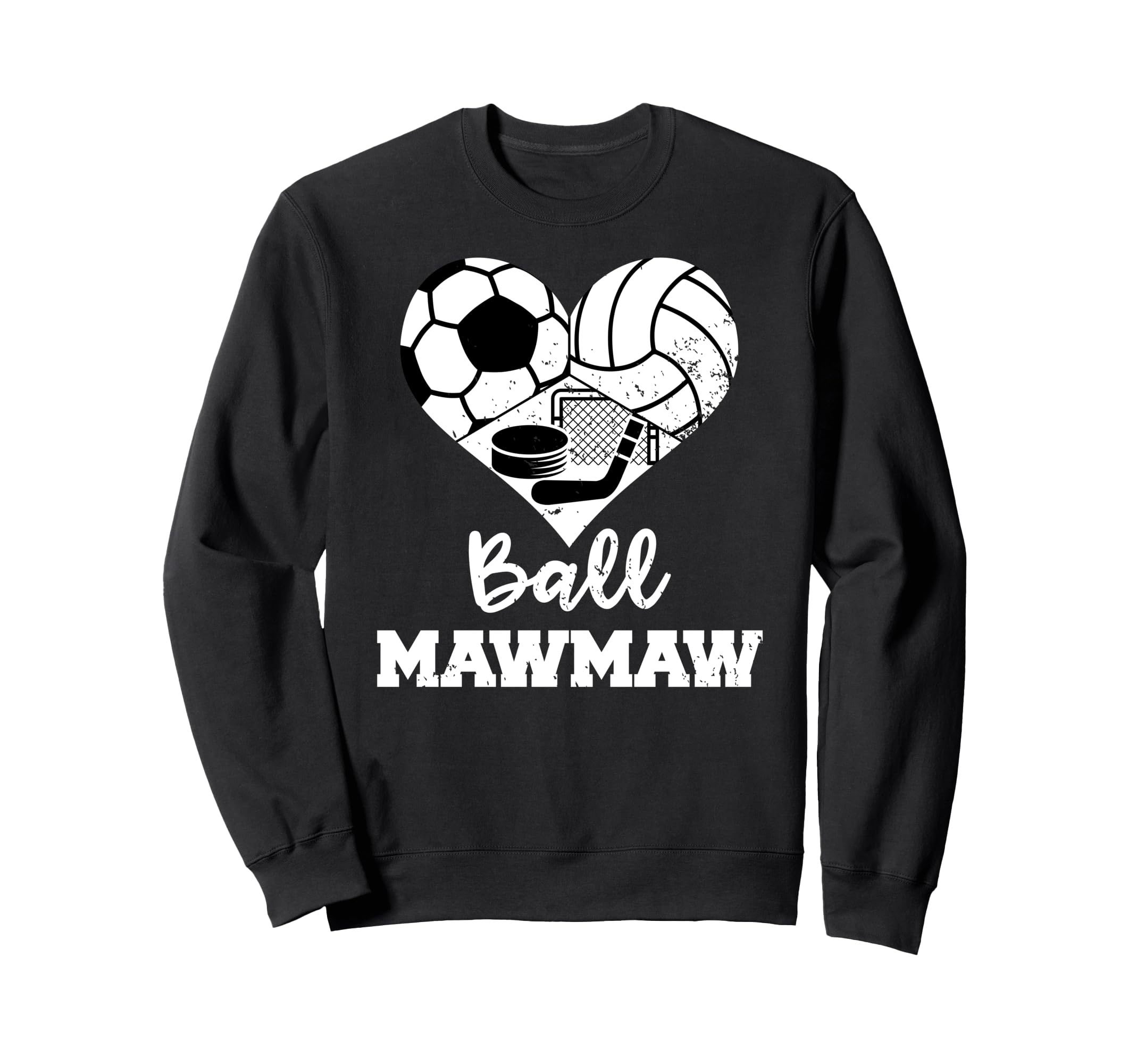 Ball Mawmaw Funny Soccer Volleyball Sweatshirt - Minimalist Print Unisex
