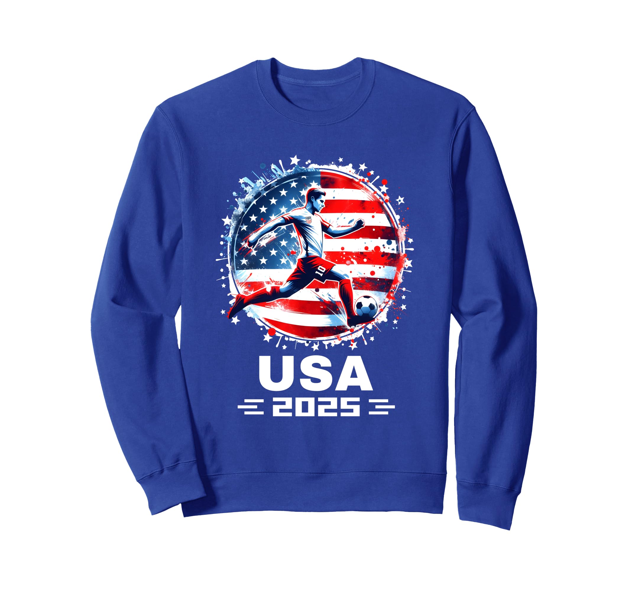 American Flag Soccer Soccer 2025 Sweatshirt - Custom Art Print Unisex