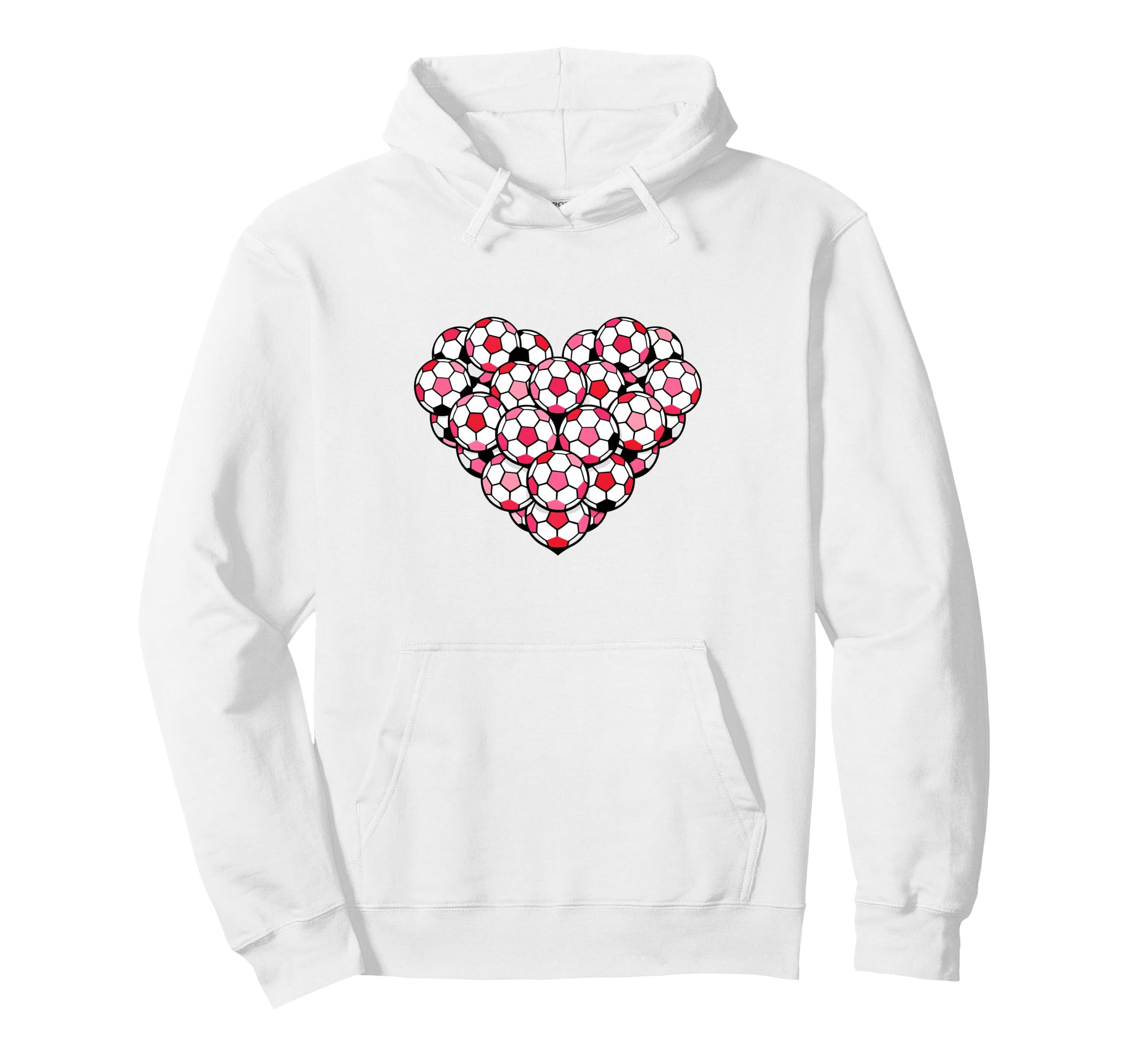 Heart Shaped Soccer Ball Artwork Hoodie - Custom Art Print for Adults
