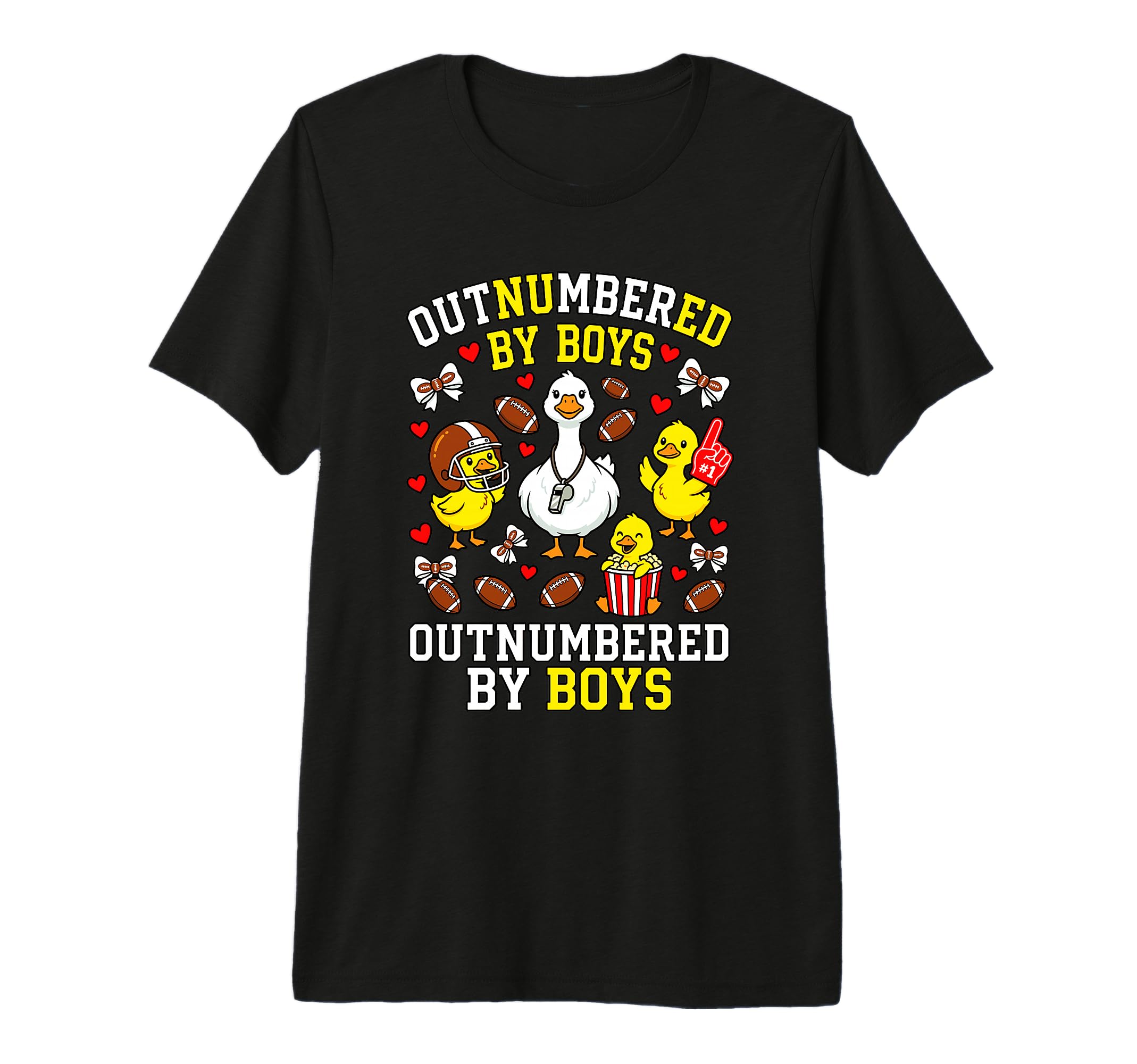 Outnumbered Ducklings Football Soccer T-Shirt - Novelty Apparel for Adults