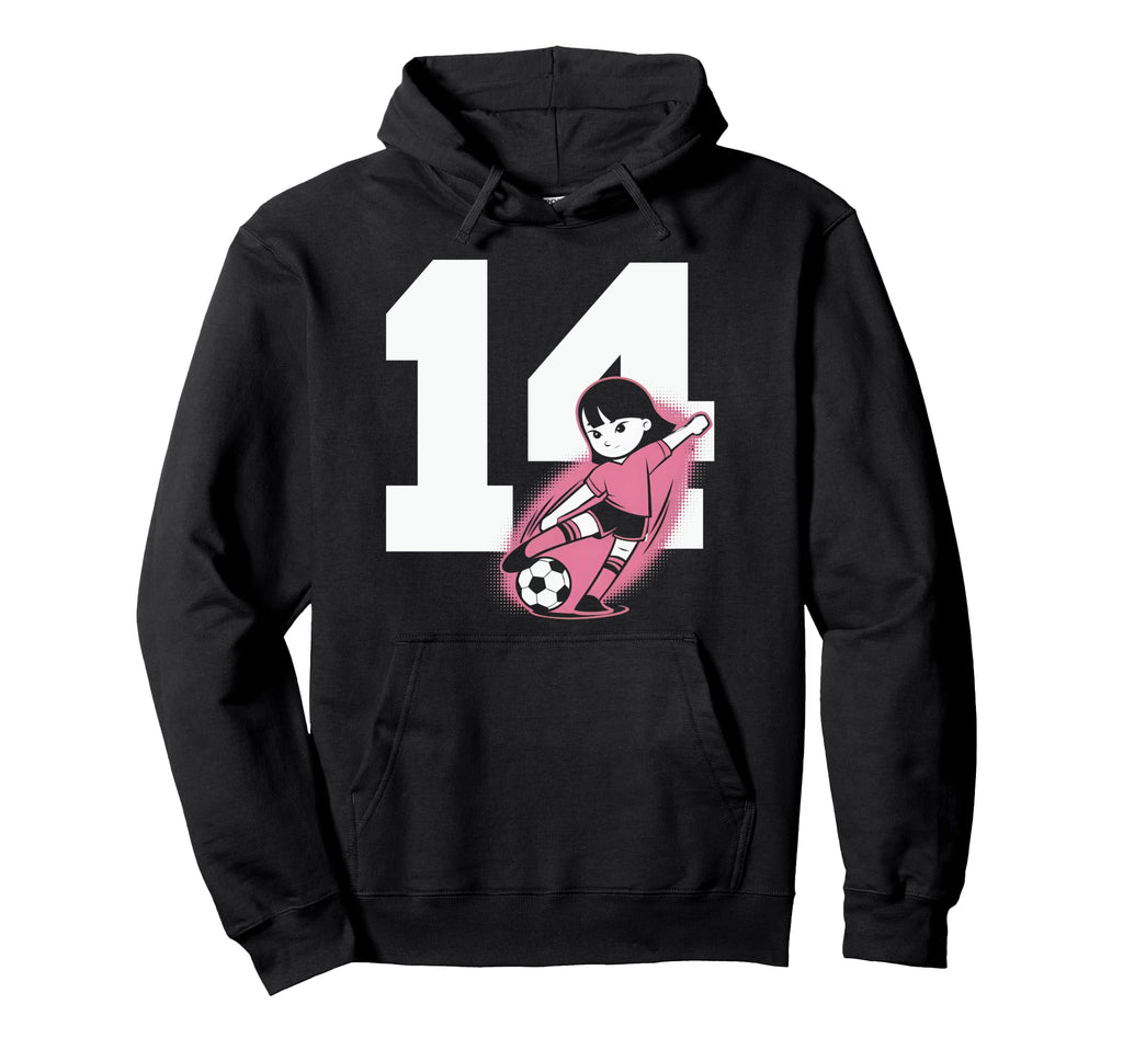 14 Soccer Birthday Gift Soccer Fan Sports Hoodie - Custom Art Print Unisex