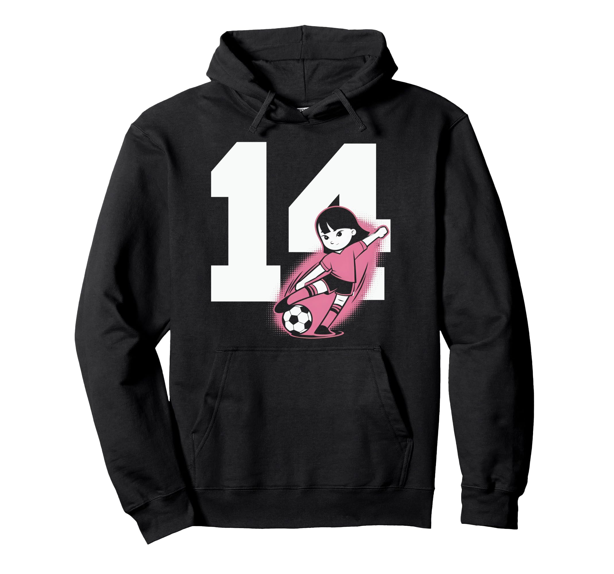 14 Soccer Birthday Gift Soccer Fan Sports Hoodie - Custom Art Print Unisex