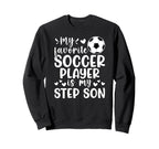 Proud Soccer Step Mom Soccer Player Sweatshirt - Trendy Graphic Unisex