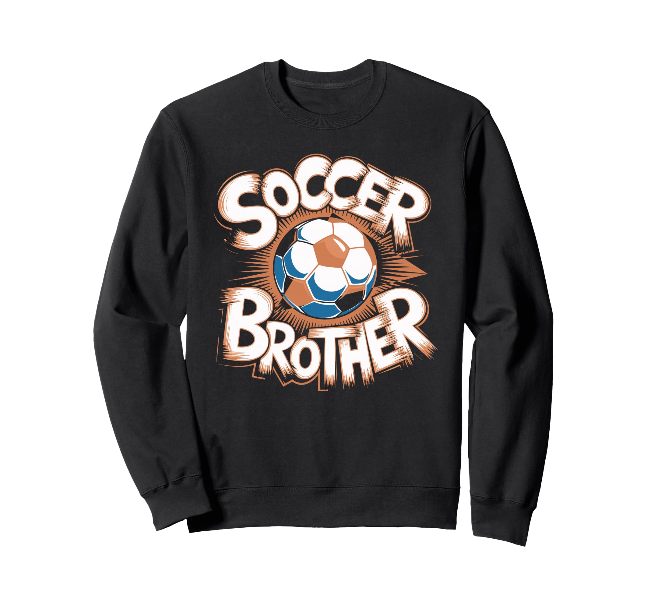 Soccer Brother Sketch Ball Sweatshirt - Unique Graphic Men Women