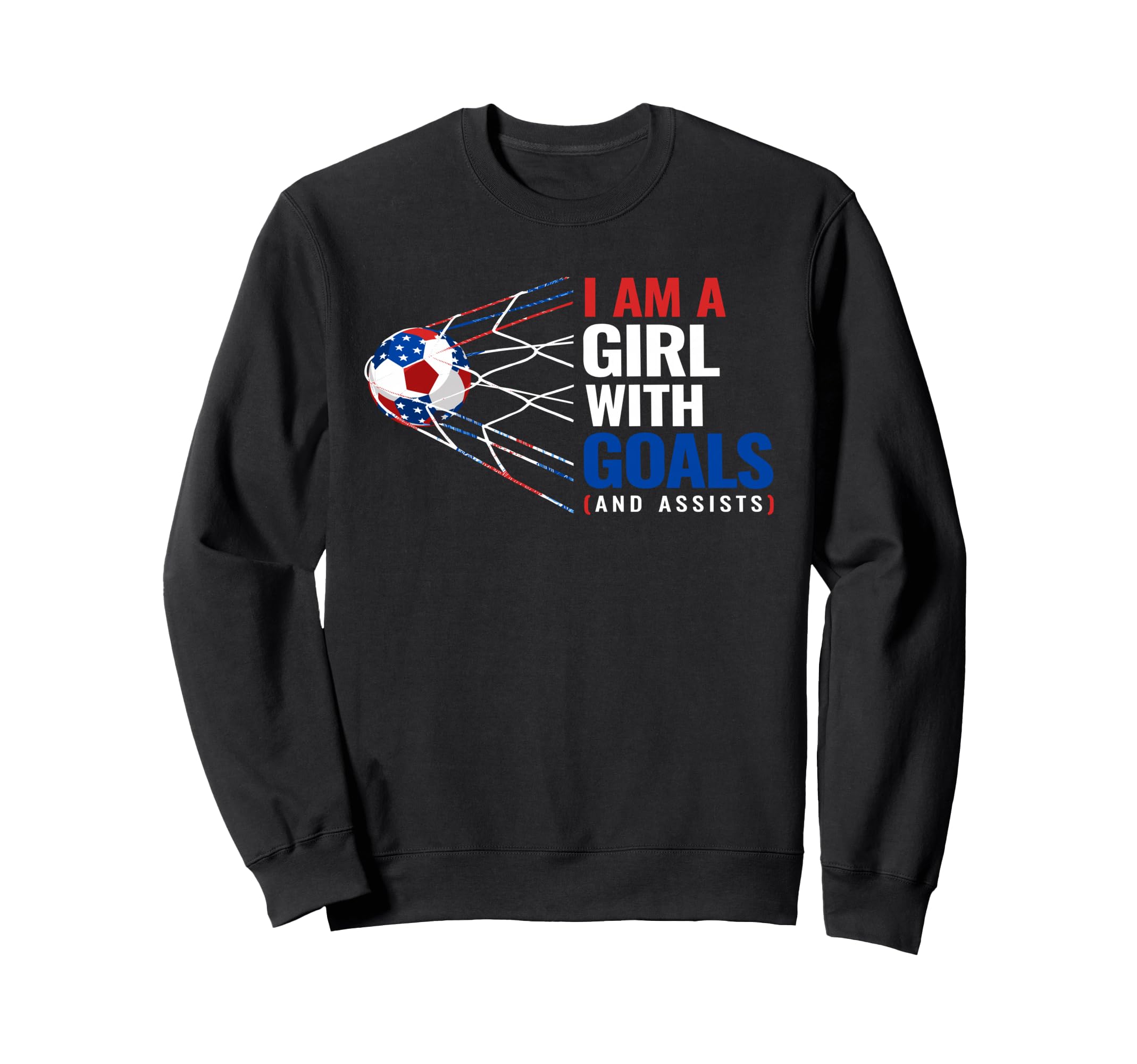 Fans Womens Patriotic Soccer I Sweatshirt - Fun Novelty Design Men Women