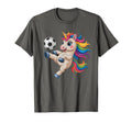 Funny Soccer Just Who Loves Unicorns T-Shirt - Fun Novelty Design Unisex