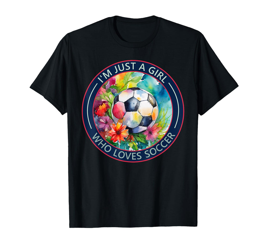 Im Just Who Loves Soccer T-Shirt - Minimalist Print Men Women
