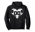Soccer Number 00 Jersey Funny Soccer Hoodie - Casual Everyday Wear Unisex
