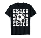 Soccer Sister Cracked Wall Family Matching T-Shirt - Unique Graphic Unisex