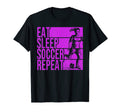 Eat Sleep Soccer Repeat Funny T-Shirt - Aesthetic Graphic Unisex