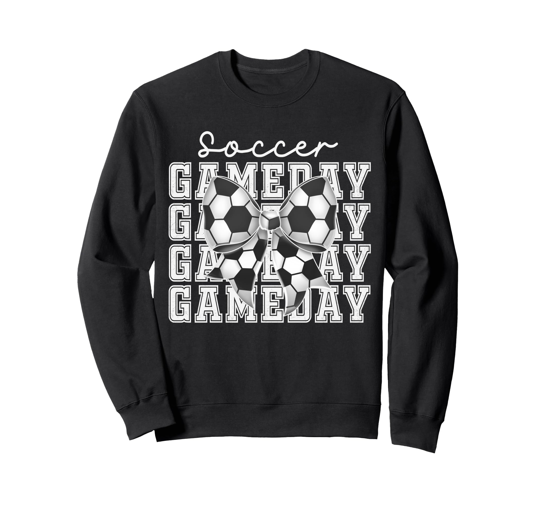 Soccer Game Day Coquette Bow Sweatshirt - Casual Everyday Wear Men Women