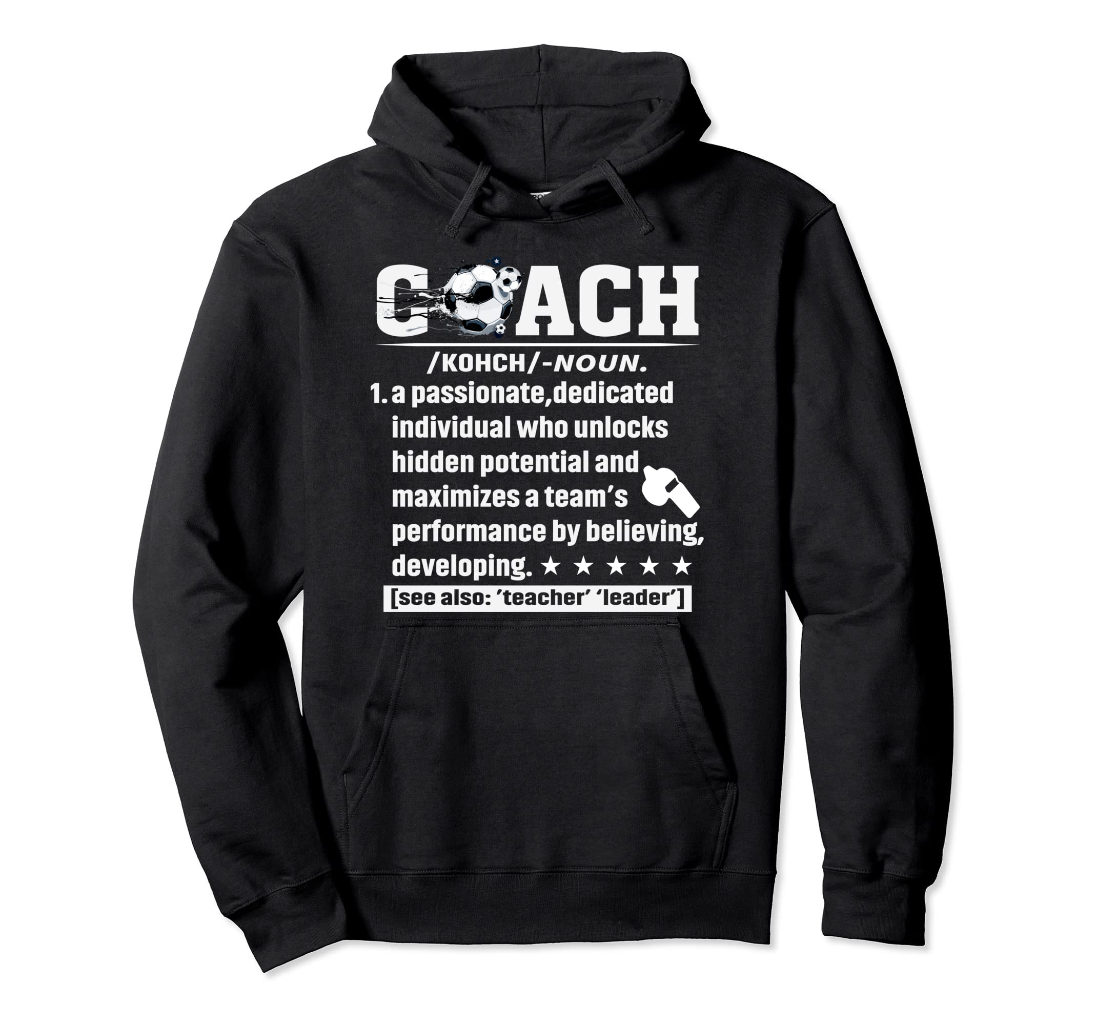 Soccer Coach Definition Soccer Hoodie - Aesthetic Graphic for Adults