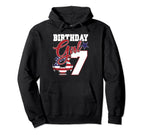 7Th Birthday Party American Flag Soccer Hoodie - Novelty Apparel Men Women