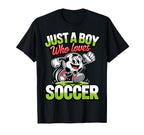 Just Who Loves Soccer Footbal Player T-Shirt - Novelty Apparel for Adults