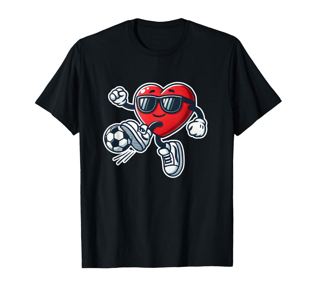 Soccer Is My Valentine Heart T-Shirt - Aesthetic Graphic Men Women