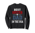 Best Soccer Dad Usa Patriotic Father Sweatshirt - Unique Graphic Unisex
