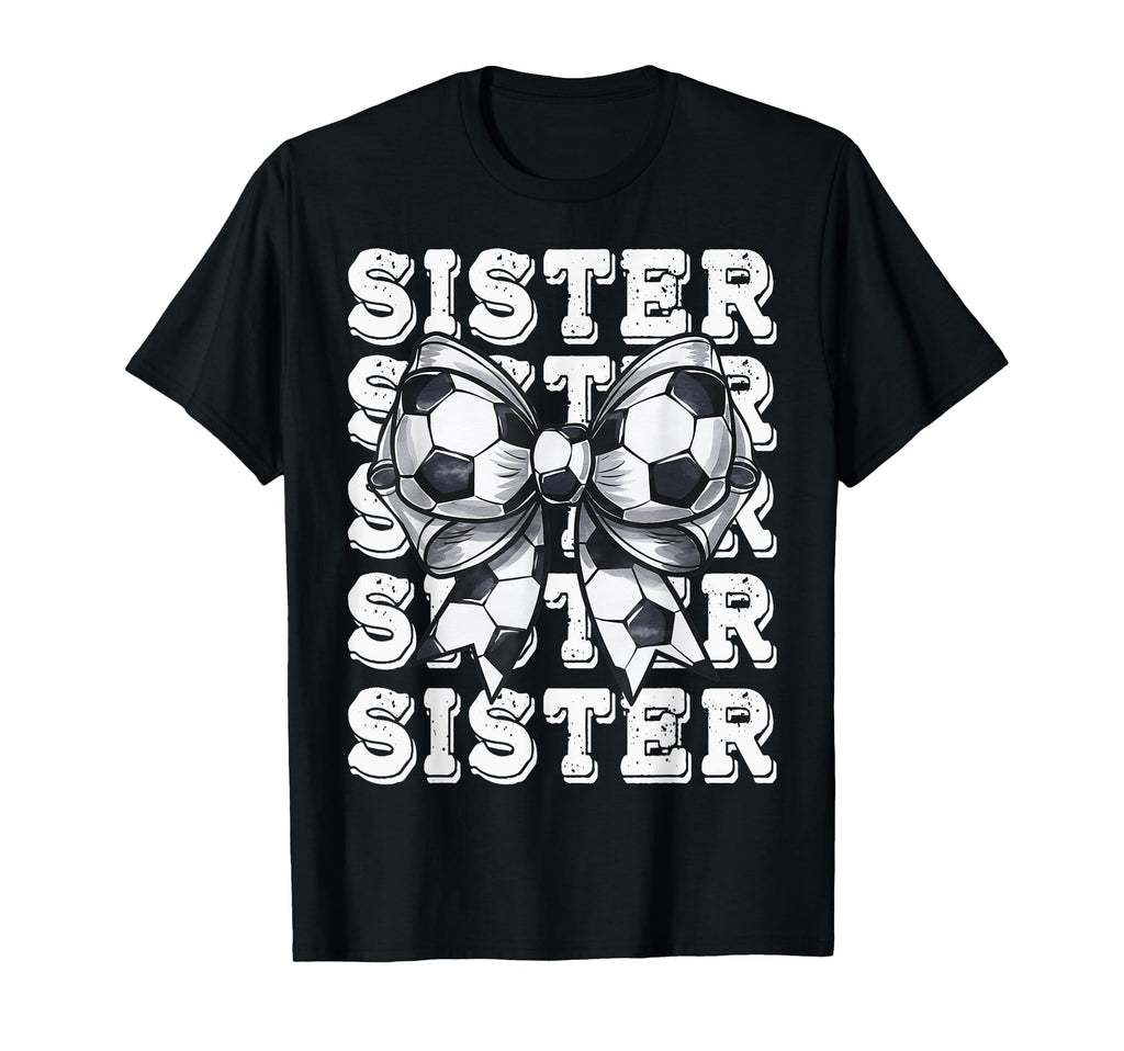 Coquette Soccer Sister Matching T-Shirt - Fun Novelty Design Men Women