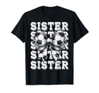 Coquette Soccer Sister Matching T-Shirt - Fun Novelty Design Men Women