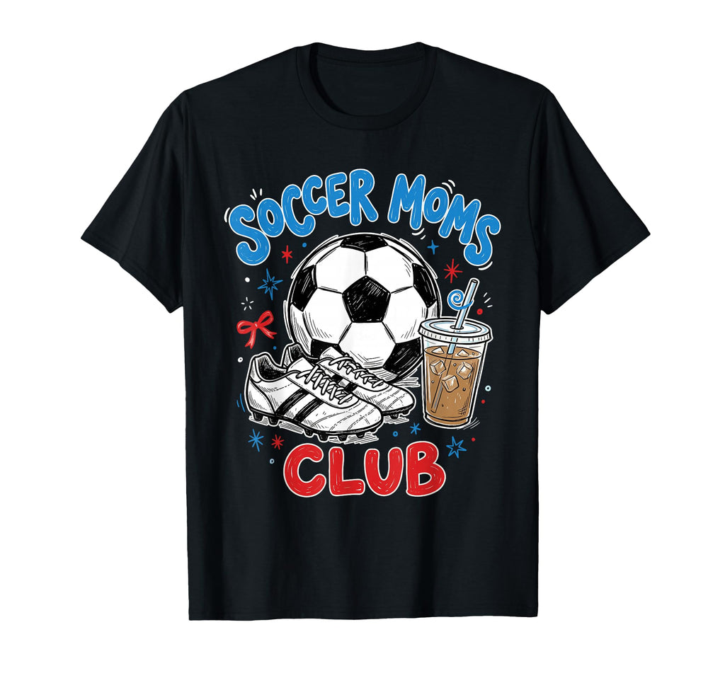 Soccer Moms Club Iced Coffee Cleats T-Shirt - Streetwear Style Unisex