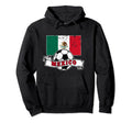 Mexico Soccer Ball And Flag Distressed Hoodie - Streetwear Style for Adults