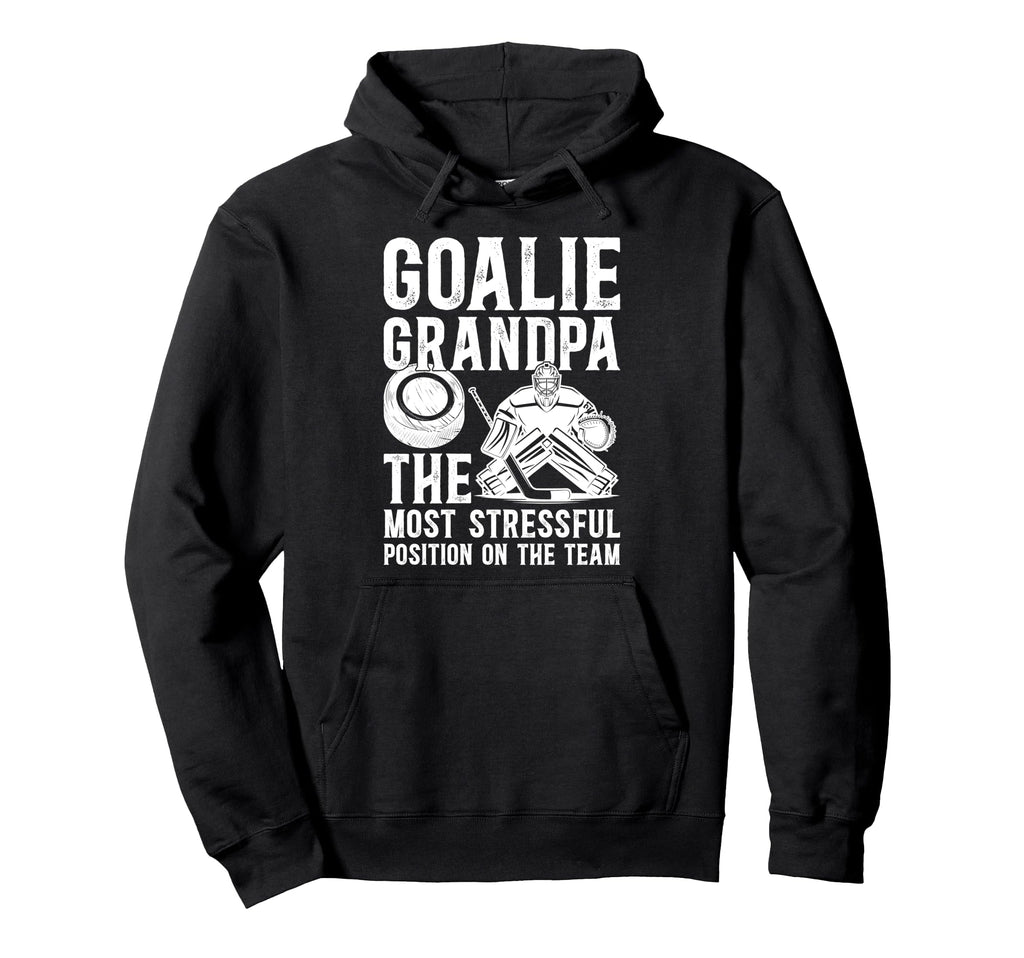 Funny Hockey Goalie Grandpa Hockey Keeper Hoodie - Novelty Apparel Unisex