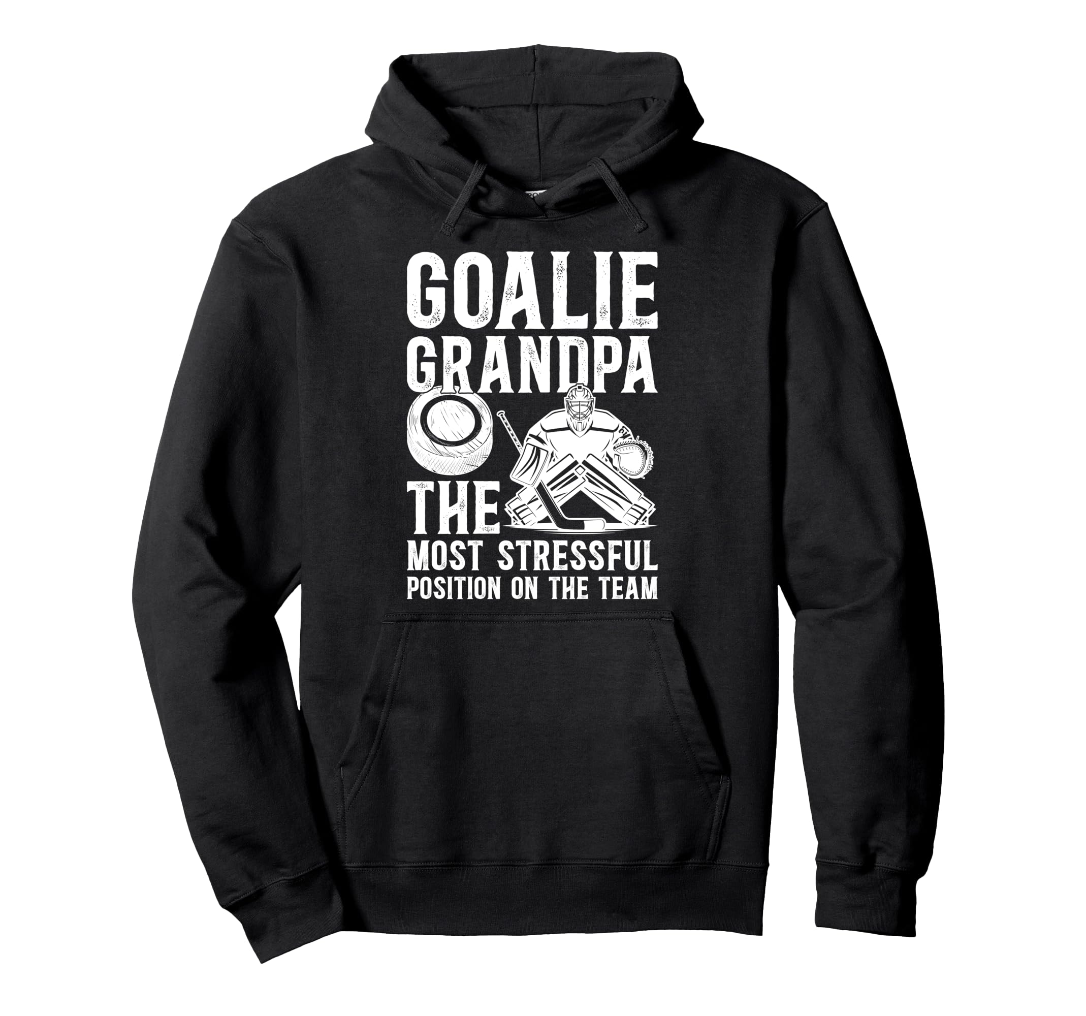 Funny Hockey Goalie Grandpa Hockey Keeper Hoodie - Novelty Apparel Unisex
