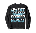 Soccer Enthusiast Life Eat Sleep Sweatshirt - Novelty Apparel Unisex