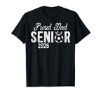 Proud Dad Soccer Senior Dad 2026 T-Shirt - Minimalist Print Unisex