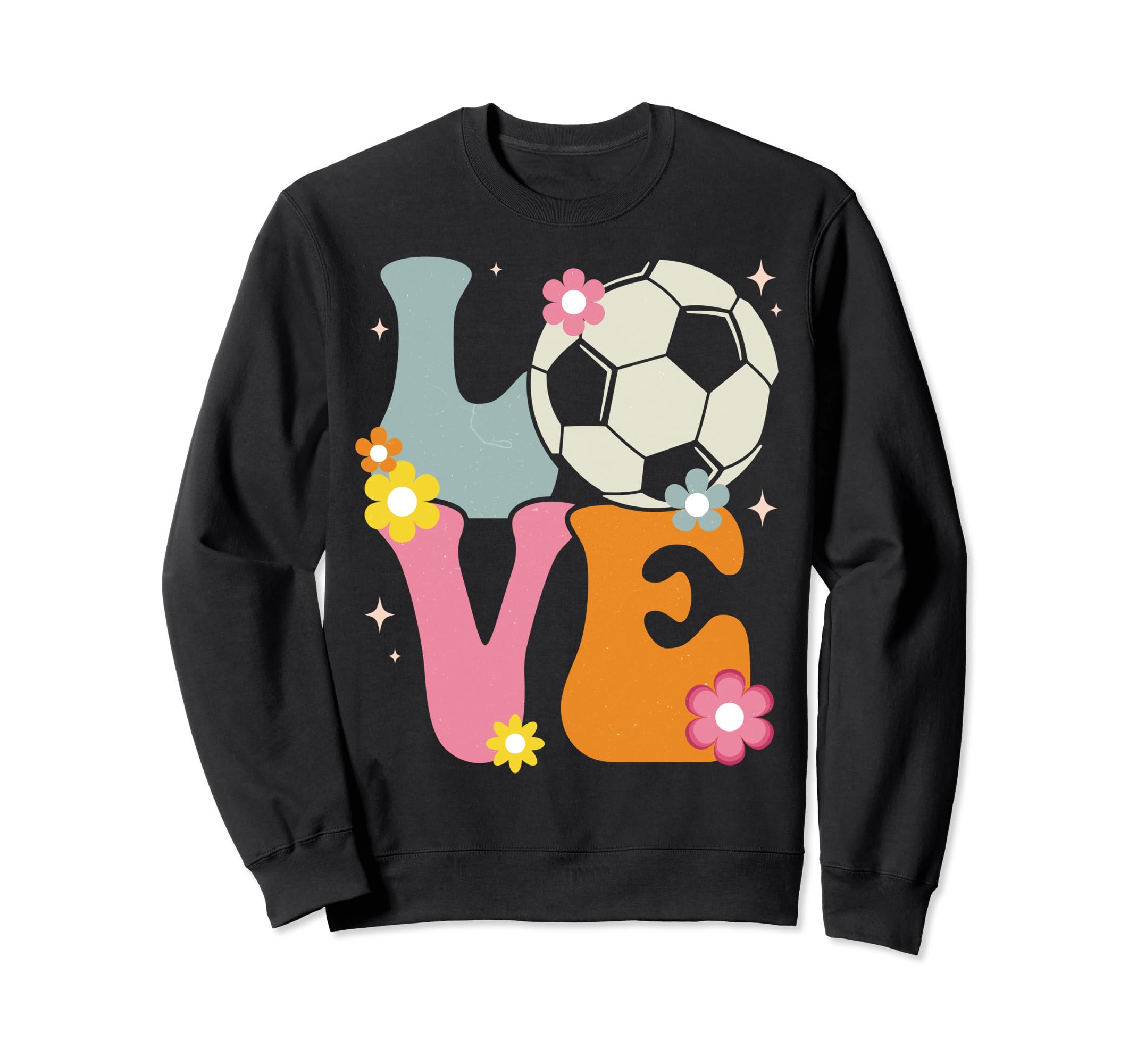 Soccer Love Groovy Soccer Lover Sweatshirt - Streetwear Style Unisex