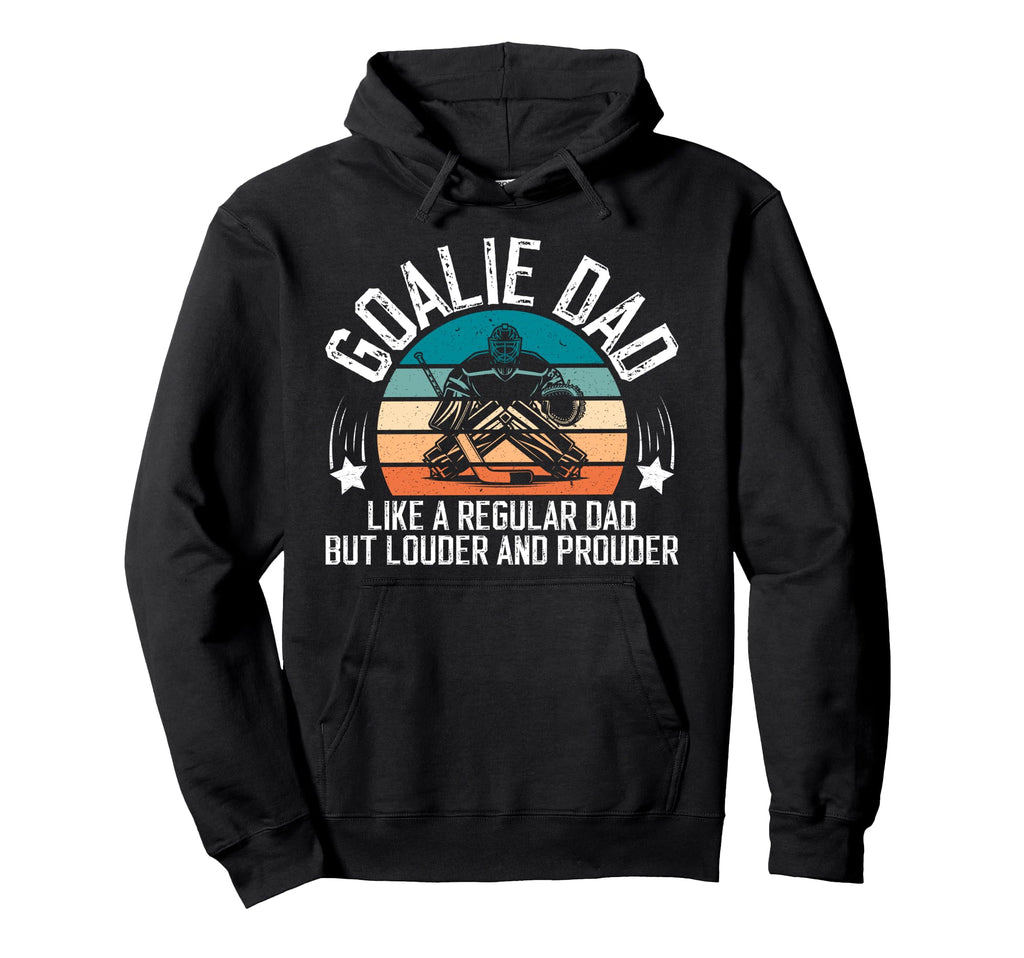 Hockey Goalie Dad Ice Hockey Keeper Dad Hoodie - Graphic Print for Adults