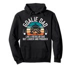 Hockey Goalie Dad Ice Hockey Keeper Dad Hoodie - Graphic Print for Adults