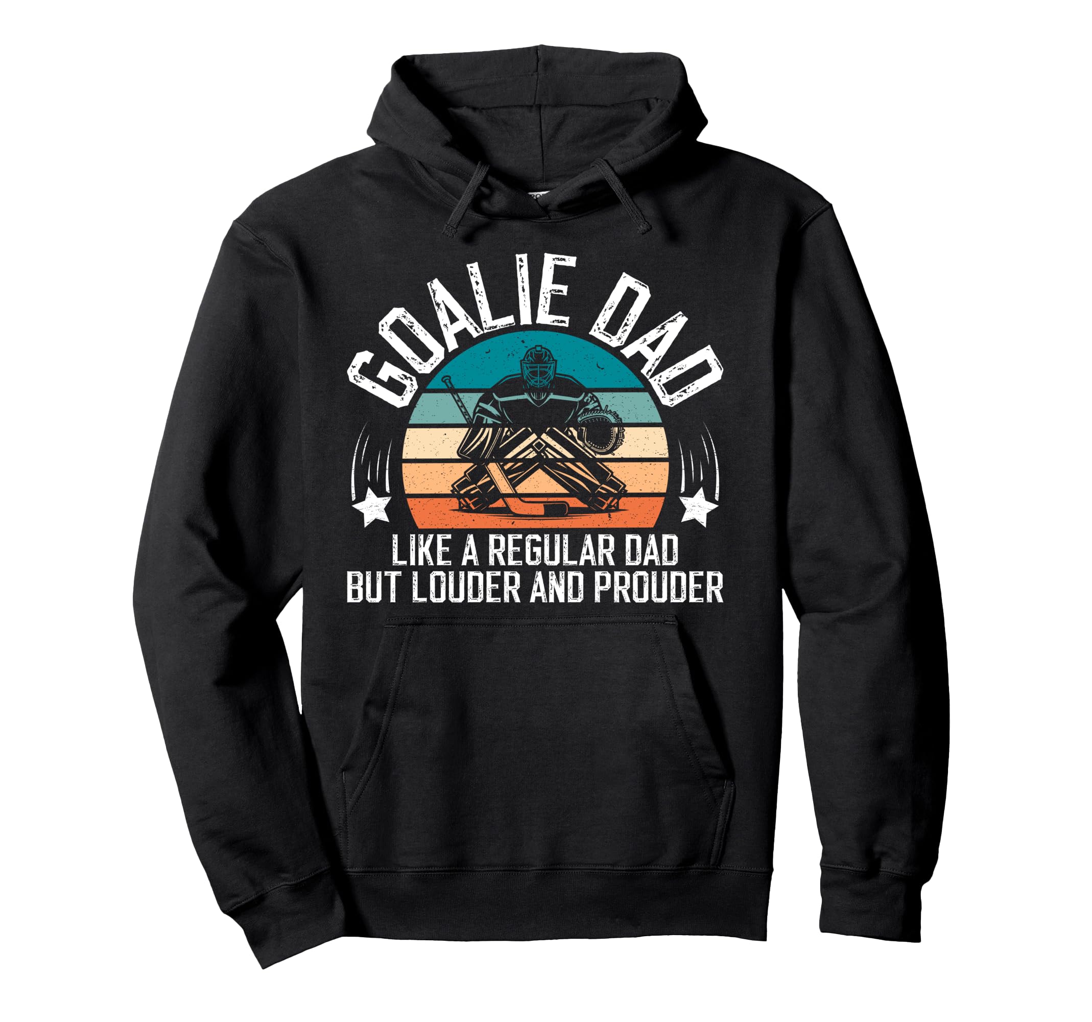 Hockey Goalie Dad Ice Hockey Keeper Dad Hoodie - Graphic Print for Adults