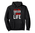Livin That Soccer Mom Life Soccer Hoodie - Aesthetic Graphic Unisex