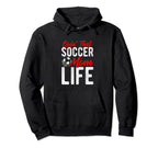 Livin That Soccer Mom Life Soccer Hoodie - Aesthetic Graphic Unisex