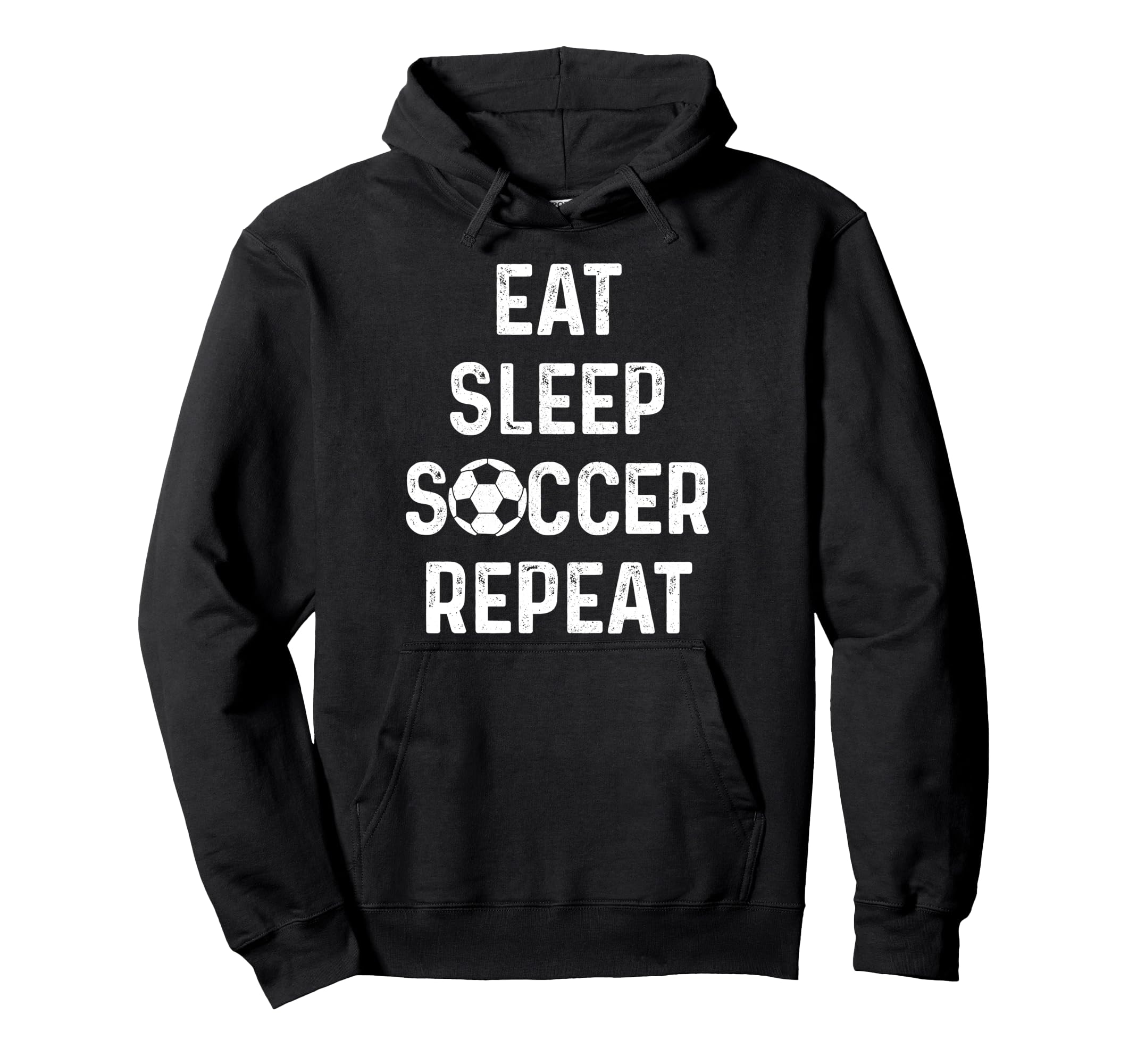 Eat Sleep Soccer Repeat Soccer Player Hoodie - Streetwear Style Unisex