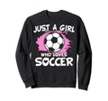 Just Who Loves Soccer Soccer Lovers Sweatshirt - Minimalist Print Unisex