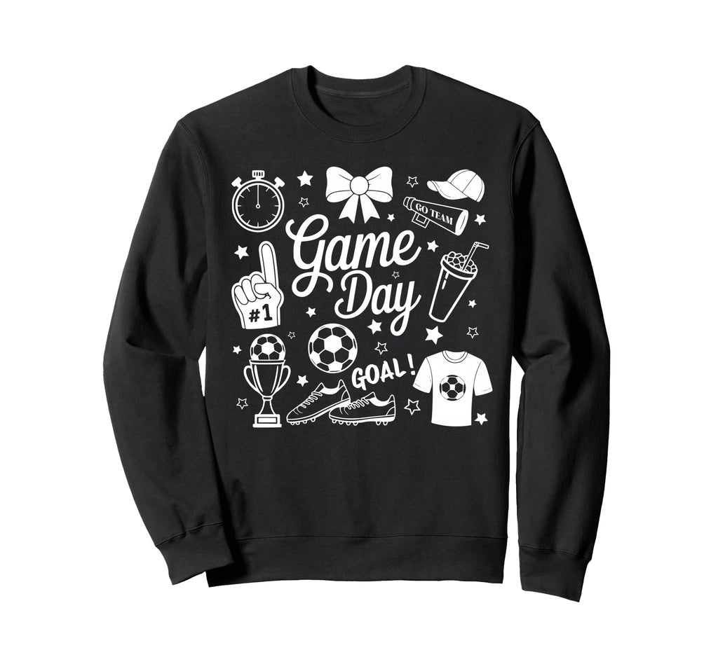 Game Day Soccer Mom Preppy Sweatshirt - Casual Everyday Wear for Adults