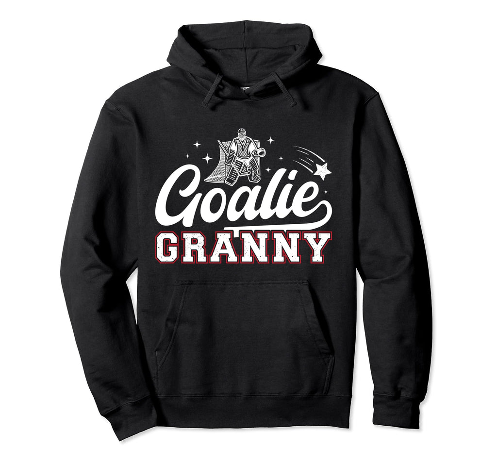 Ice Hockey Goalie Granny Ice Hockey Hoodie - Custom Art Print for Adults