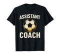 Assistant Soccer Coach Distressed Ball T-Shirt - Graphic Print Unisex