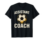 Assistant Soccer Coach Distressed Ball T-Shirt - Graphic Print Unisex