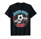 Soccer Moms Club Iced Coffee Cleats T-Shirt - Fun Novelty Design Unisex