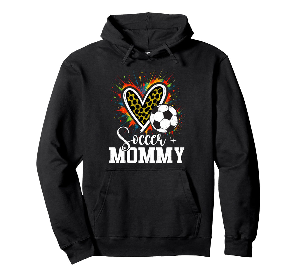 Soccer Mommy Leopard Heart Colorful Hoodie - Custom Art Print for Adults
