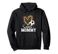 Soccer Mommy Leopard Heart Colorful Hoodie - Custom Art Print for Adults