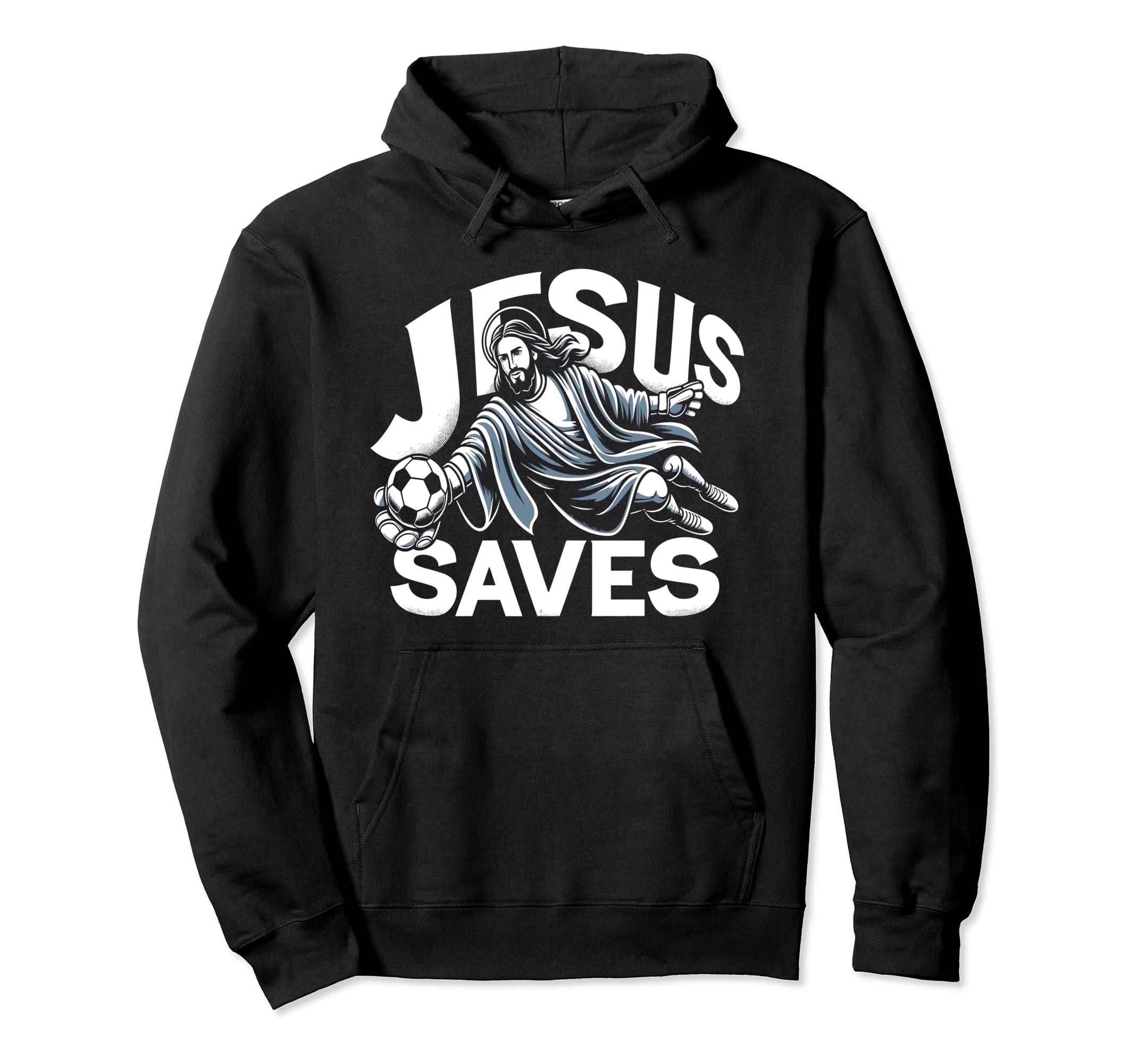 Jesus Saves Soccer Goalie Hoodie - Casual Everyday Wear for Adults