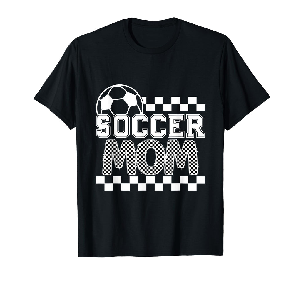 Soccer Mom Checker Checkered T-Shirt - Graphic Print Unisex
