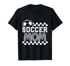 Soccer Mom Checker Checkered T-Shirt - Graphic Print Unisex