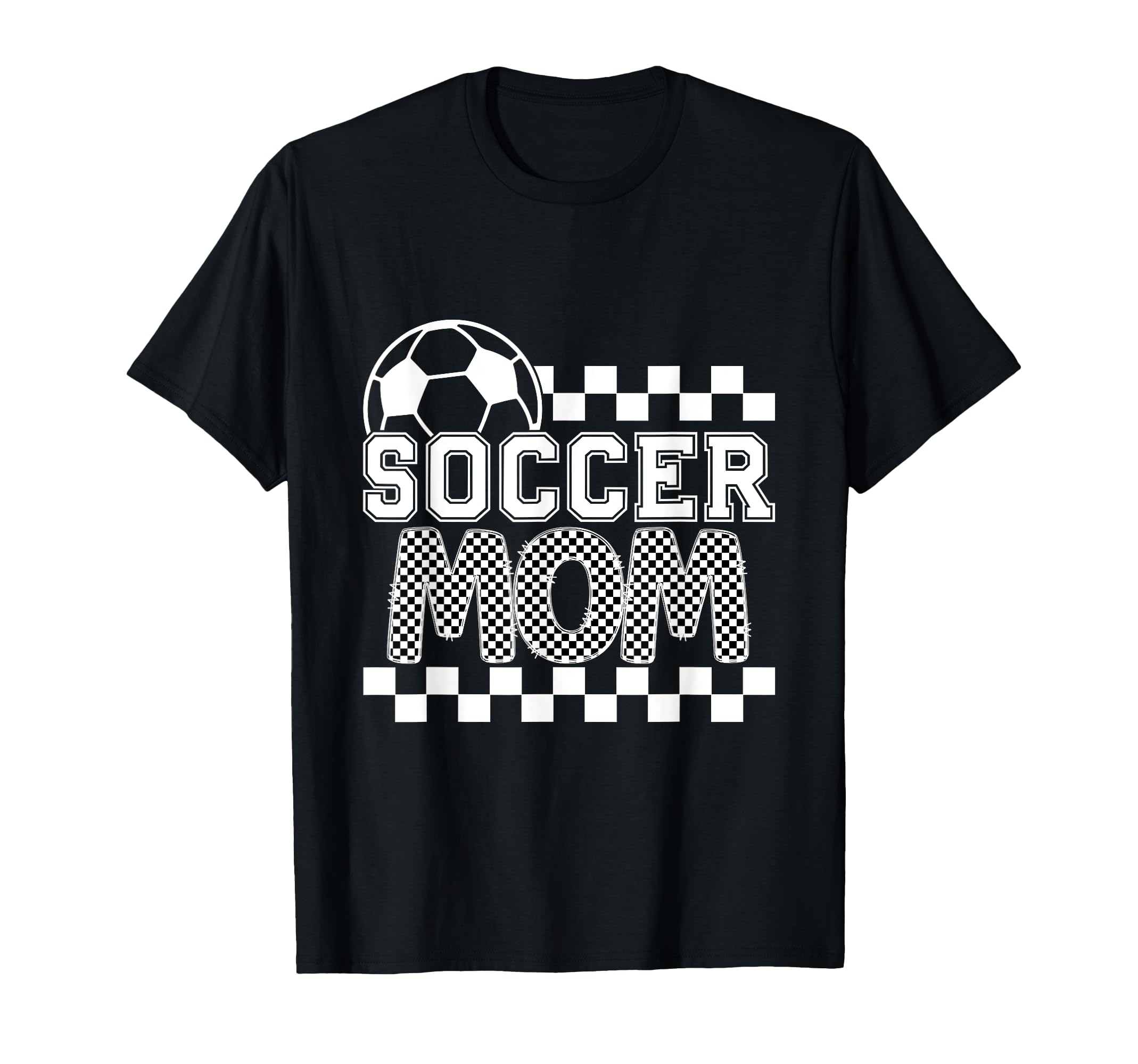Soccer Mom Checker Checkered T-Shirt - Casual Everyday Wear for Adults
