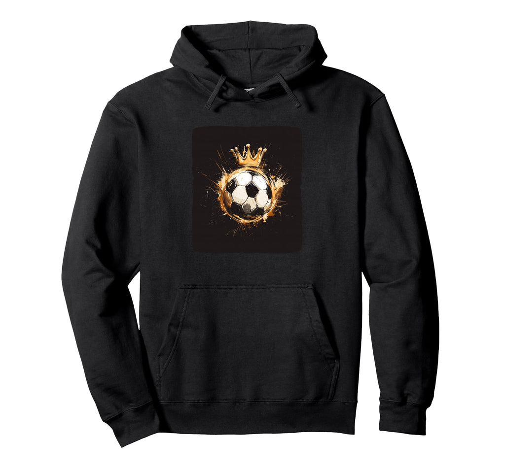 Nice Soccer Ball Golden Crown And Hoodie - Unique Graphic Men Women