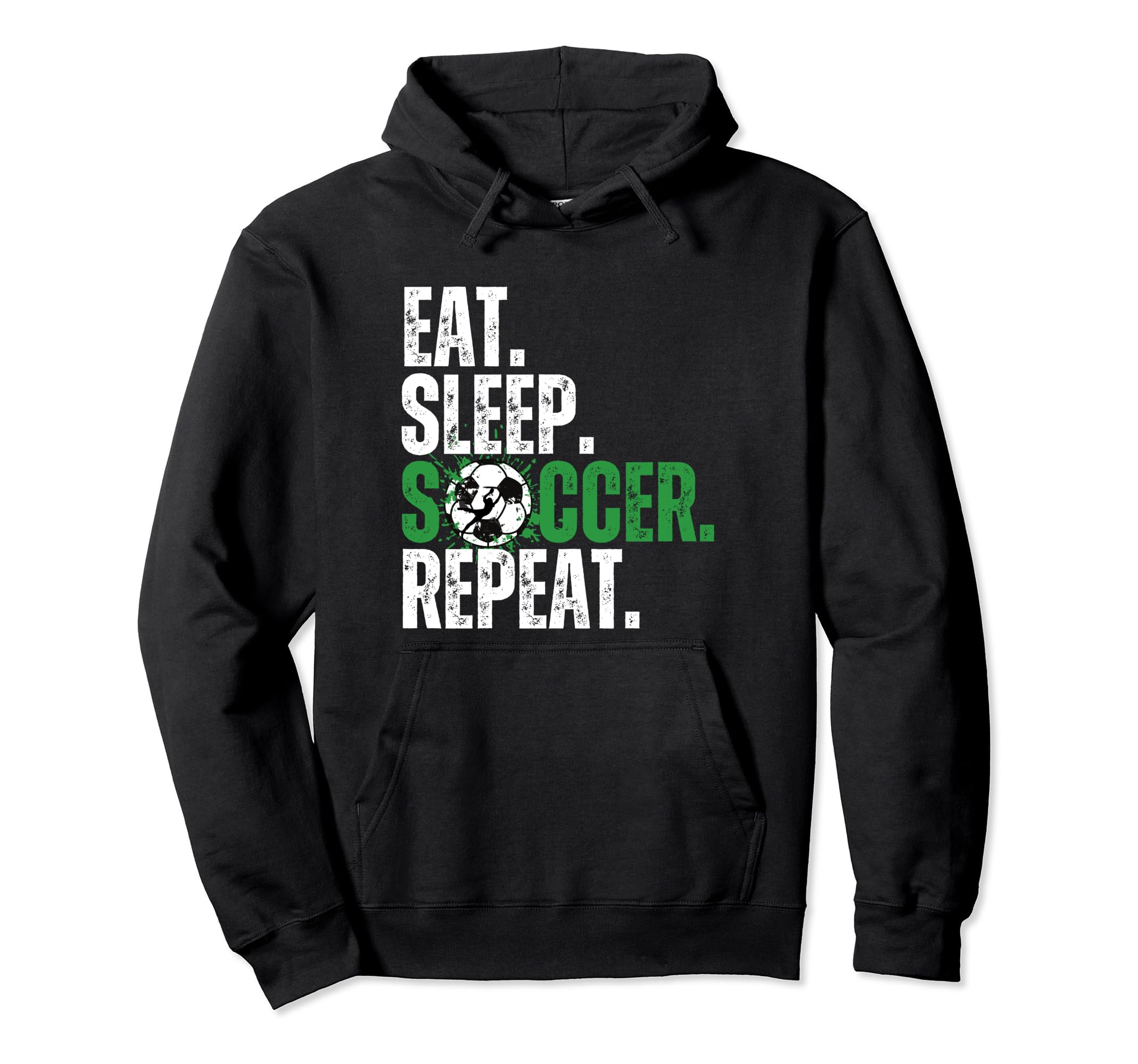 Eat Sleep Soccer Repeat Soccer Player Hoodie - Casual Everyday Wear Unisex