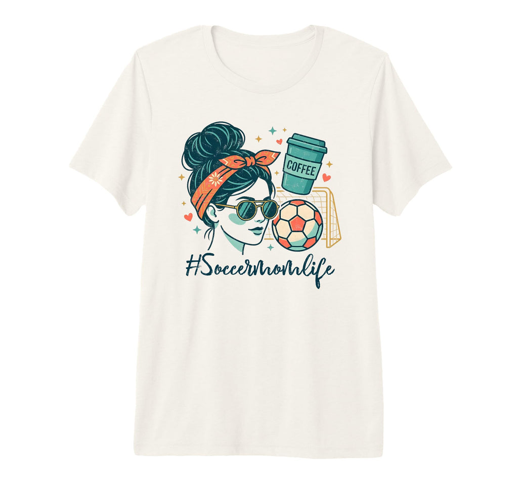 Soccer Mom Life Coffee Lover Messy T-Shirt - Aesthetic Graphic for Adults